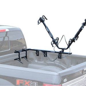 Lets Go Aero Bike Rack, Half Nelson, Truck Bed Mount, Holds 2 Bikes, 35 Pound Per Bicycle Weight Capacity, Cradle System with Straps – B01809