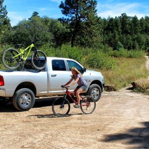 Lets Go Aero Bike Rack, Half Nelson, Truck Bed Mount, Holds 2 Bikes, 35 Pound Per Bicycle Weight Capacity, Cradle System with Straps – B01809