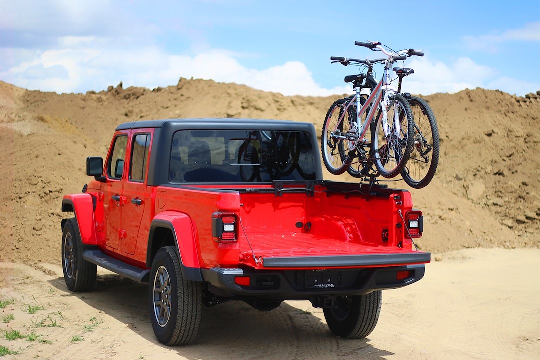 Lets Go Aero Bike Rack, Half Nelson Channel, Truck Bed Mount, Holds 2 Bikes, 35 Pound Per Bicycle Weight Capacity, Cradle System with Straps – B01816