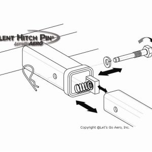 Lets Go Aero Trailer Hitch Pin, Silent Hitch Pin ®, Straight Pin, 5/8 Inch Diameter, For Use with Class III Hitch, With Pin Clip, Single – SHP359