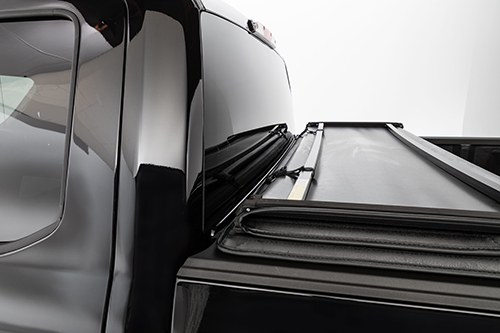 Leer Tonneau Cover, Latitude, Soft Folding, 2 Folds/ 3 Panels, Not Hinged IN Front, Non-Lockable, Black, Vinyl – 630288
