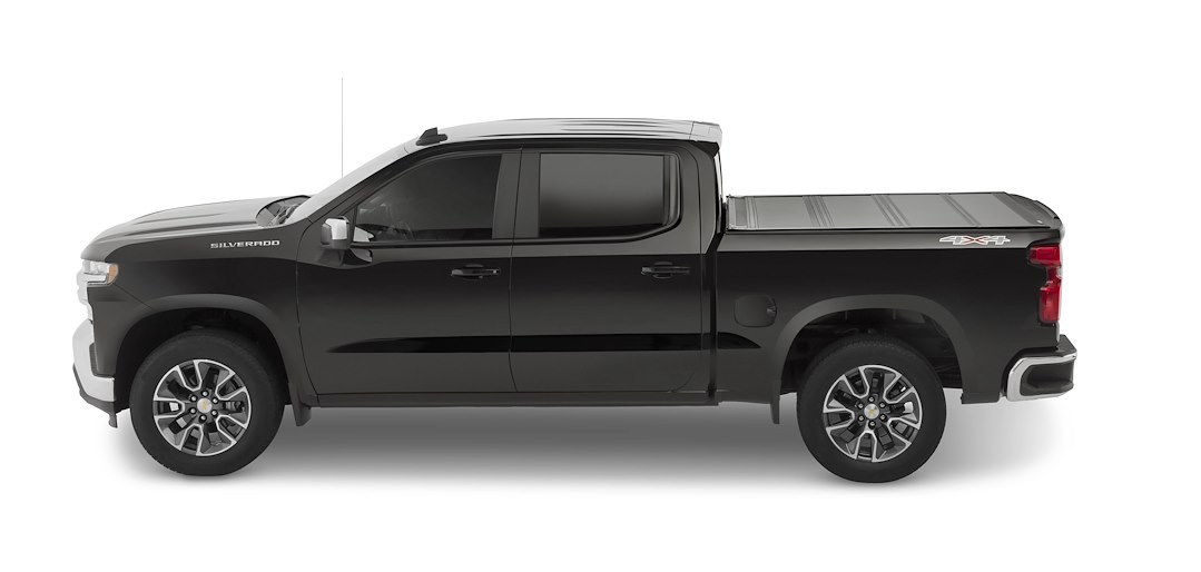 Leer Tonneau Cover, HF650M, Hard Folding, Low Profile, 3 Folds/ 4 Panels, Front Hinge Allows Entire Tonneau to Flip Up When Folded, Lockable – 650320