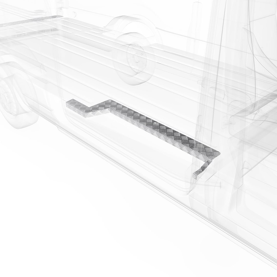 Legend Fleet Solutions Door Sill Protector, Diamond Plate, Polished, Aluminum, Sill Set – 009-151-1010