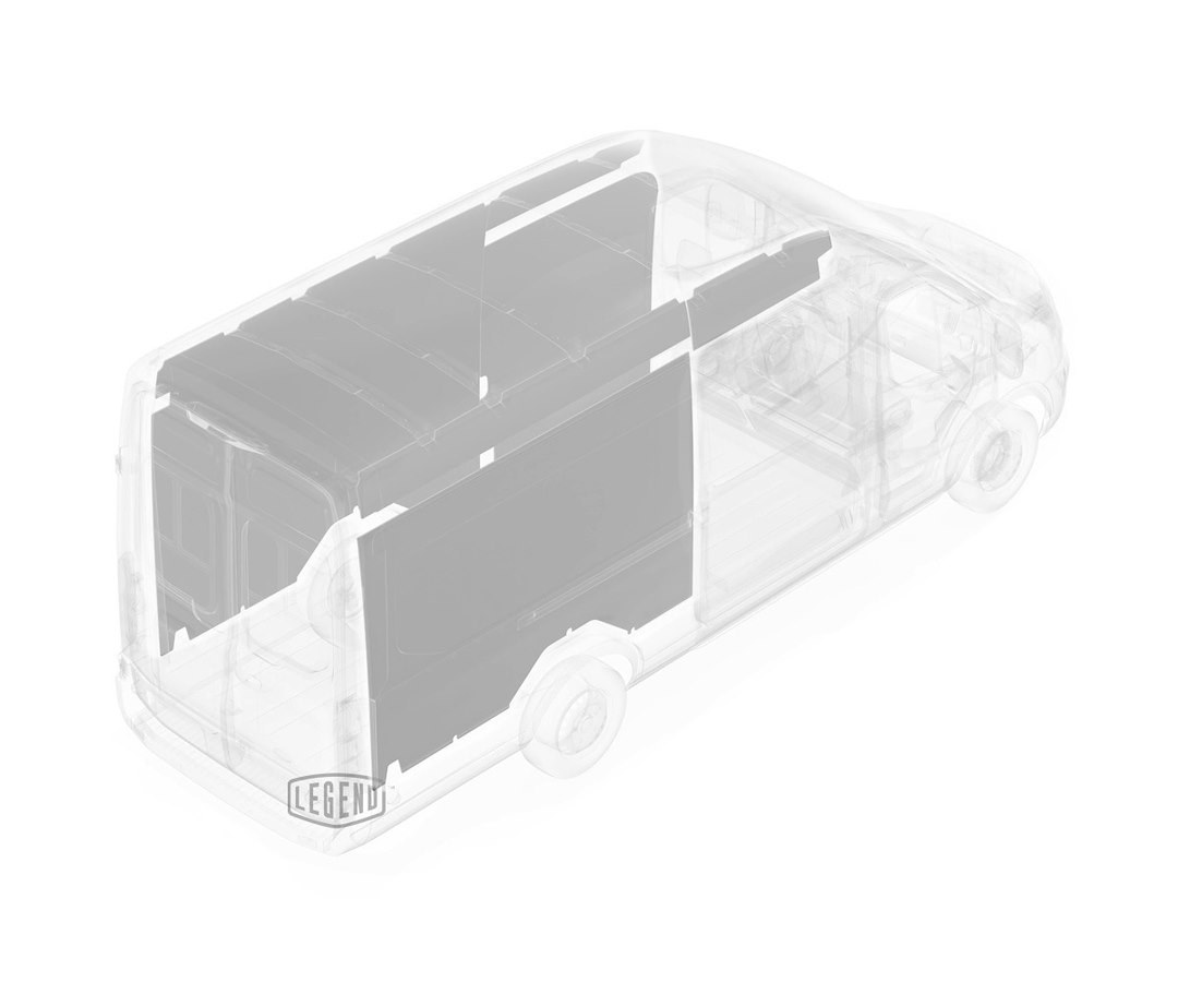 Legend Fleet Solutions Van Wall Liner, Econolite, Without Door Liner, Light Gray, 4 Millimeter Thick Polypropylene – 05F05-20
