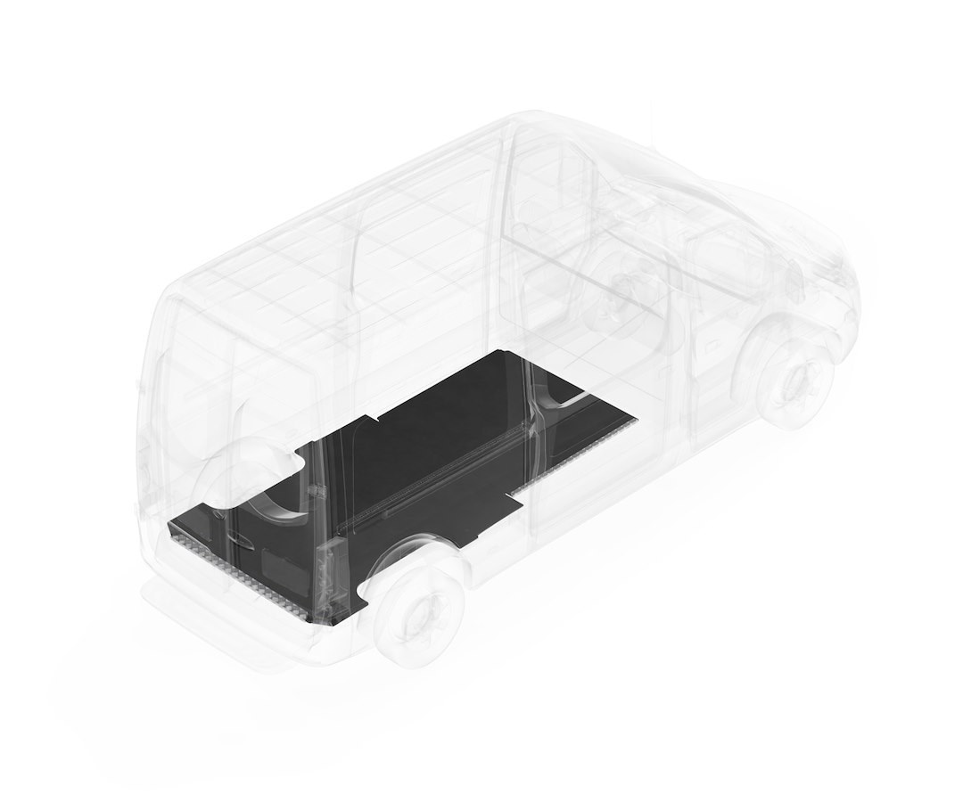 Legend Fleet Solutions Cargo Area Liner, Automat Bar, Black, Flat Edges, Rubber, Non-Skid, 1 Piece, With Sill Plate – 121-043-7321