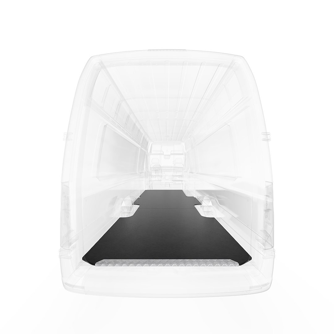 Legend Fleet Solutions Cargo Area Liner, Evolve, Black, Flat Edges, Rubber, Non-Skid, With Door Sill Protector – 131-123-6441