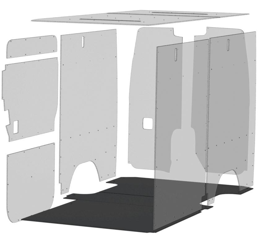 Legend Fleet Solutions Cargo Area Liner, Evolve, Flat Edges, Black, Rubber, Non-Skid – 132-123-6441