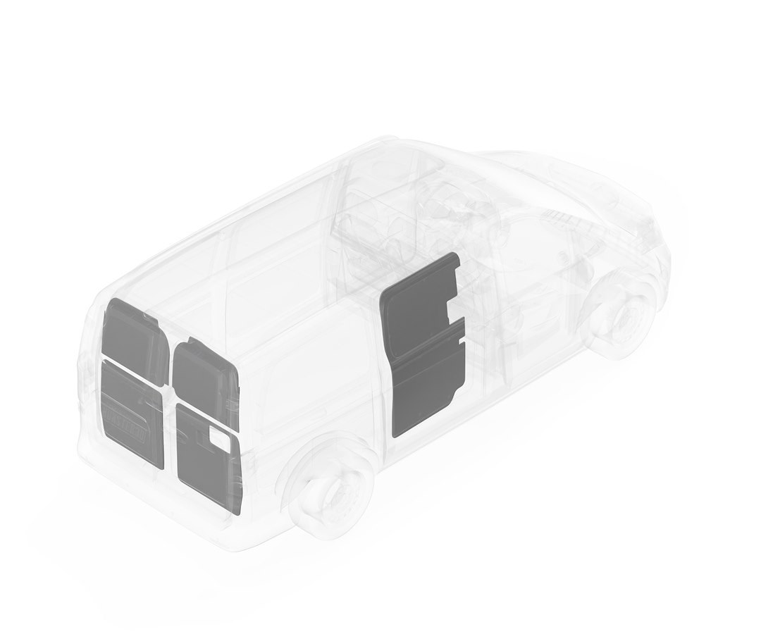 Legend Fleet Solutions Van Wall Liner, Duratherm, With Passenger Side Door and Rear Door Panels, Gray – 153-114-2613.2