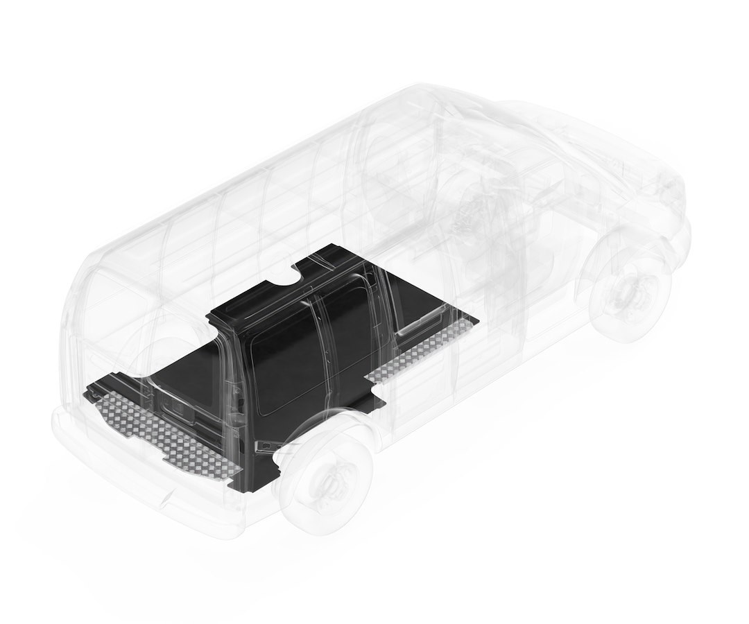 Legend Fleet Solutions Van Liner Kit, Automat Bar, With Automat Bar Cargo Area Liner and Aluminum Door Sill Protector – 321-043-7321