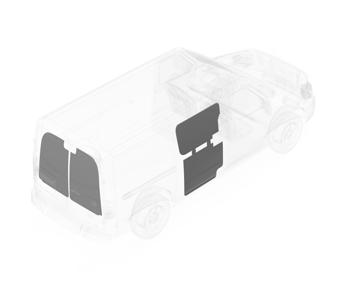 Legend Fleet Solutions Van Wall Liner, Duratherm, With Passenger Side Door and Rear Door Panels, Gray – 523-114-2613