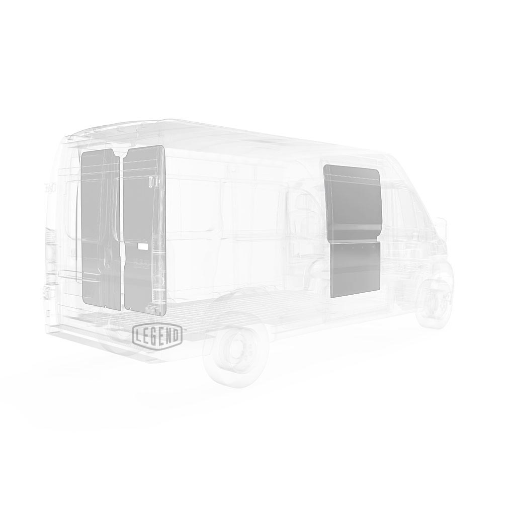Legend Fleet Solutions Van Wall Liner, Duratherm, With Passenger Side Door and Rear Door Panels, Gray – 603-114-2613.HR