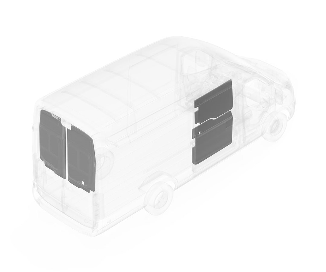 Legend Fleet Solutions Van Wall Liner, Duratherm, Van Door Liner Only, Gray – 623-114-2613