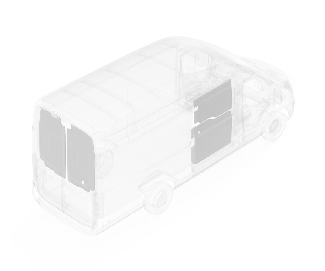 Legend Fleet Solutions Van Wall Liner, Duratherm, Van Door Liner Only, Gray – 623-114-2613