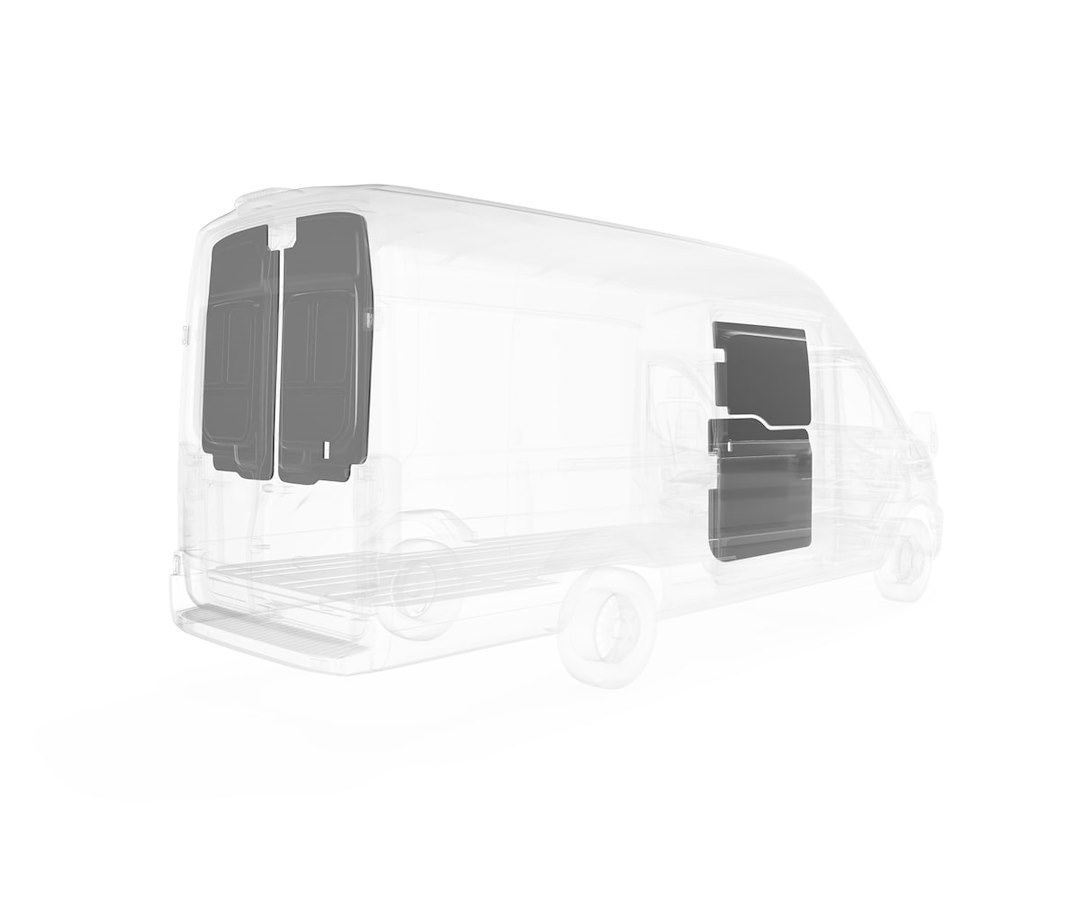 Legend Fleet Solutions Van Wall Liner, Duratherm, Van Door Liner Only, Gray – 623-114-2613
