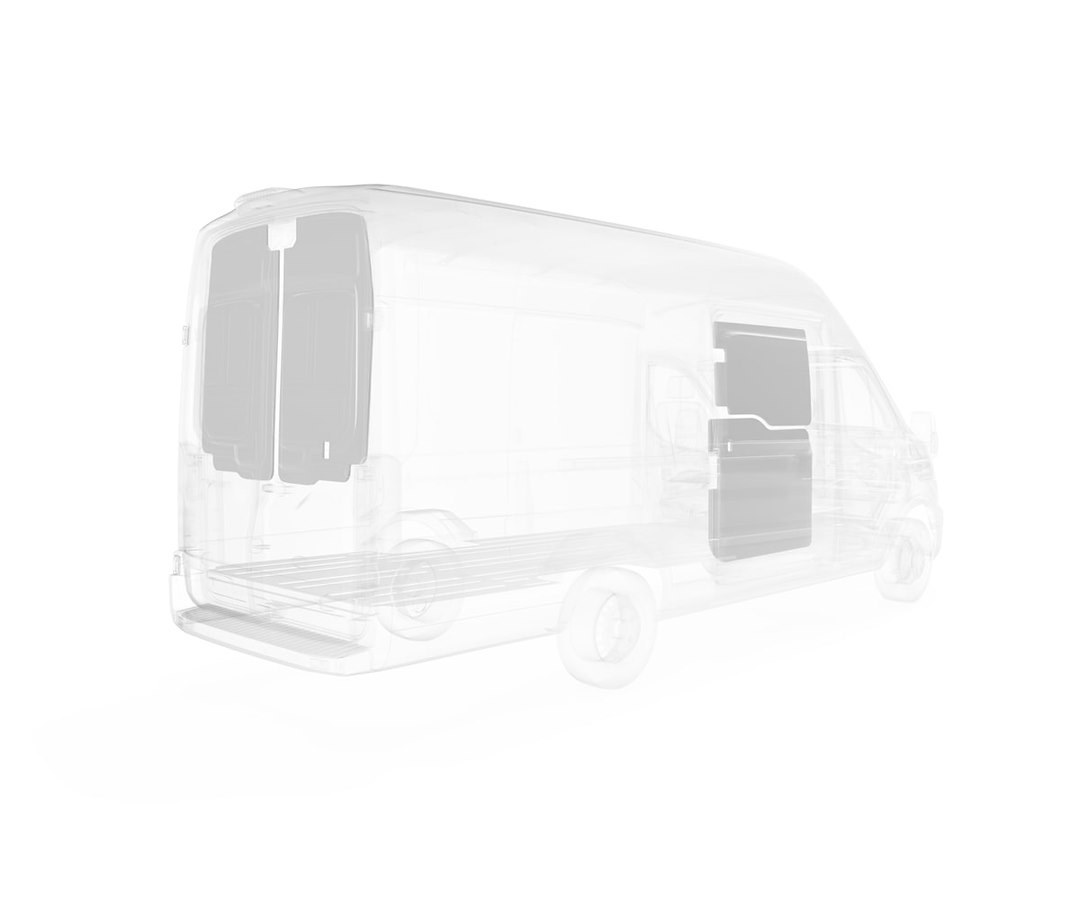 Legend Fleet Solutions Van Wall Liner, Duratherm, Van Door Liner Only, Gray – 623-114-2613