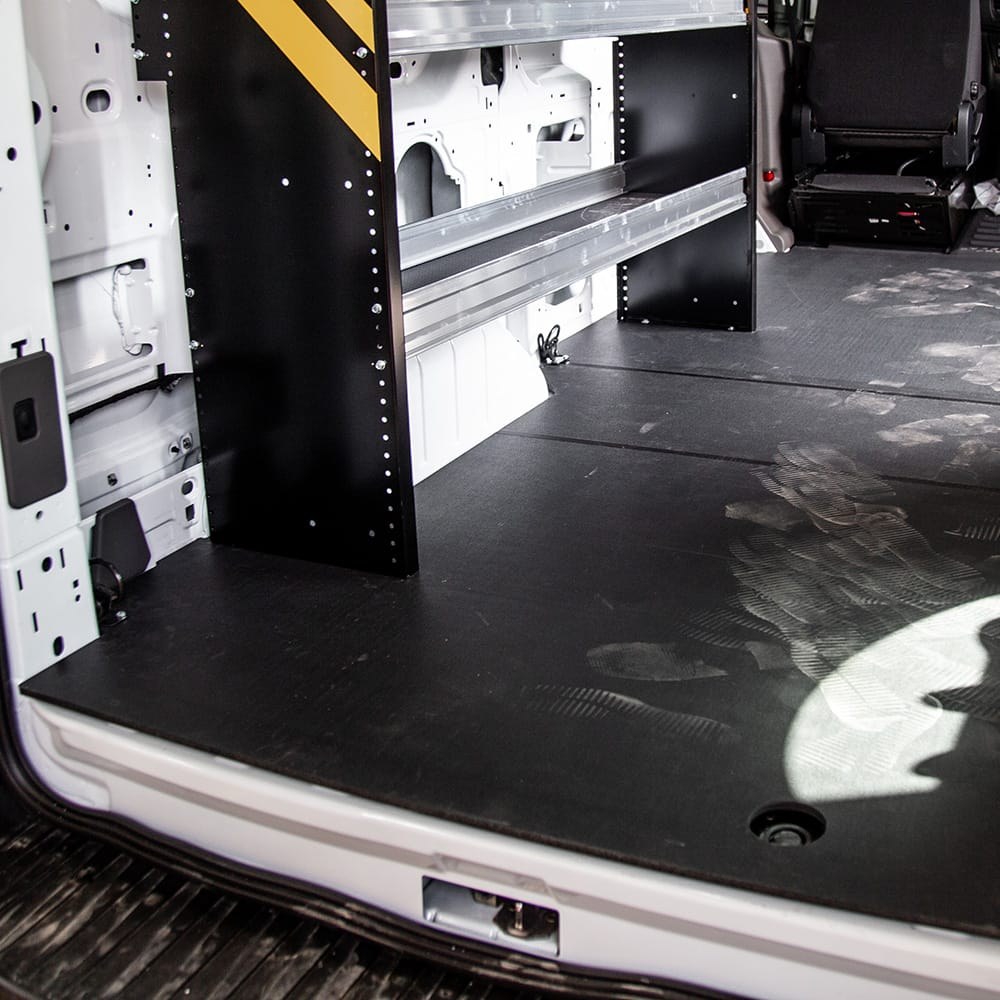 Legend Fleet Solutions Cargo Area Liner, Evolve, Black, Flat Edges, Rubber, Non-Skid, With Door Sill Protector – 641-123-6441
