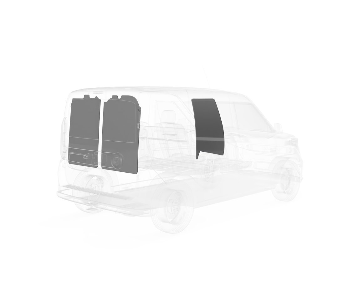 Legend Fleet Solutions Van Wall Liner, Duratherm, With Passenger Side Door and Rear Door Panels, Gray – 673-114-2613