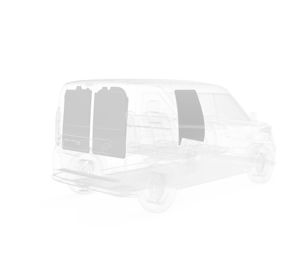 Legend Fleet Solutions Van Wall Liner, Duratherm, With Passenger Side Door and Rear Door Panels, Gray – 673-114-2613