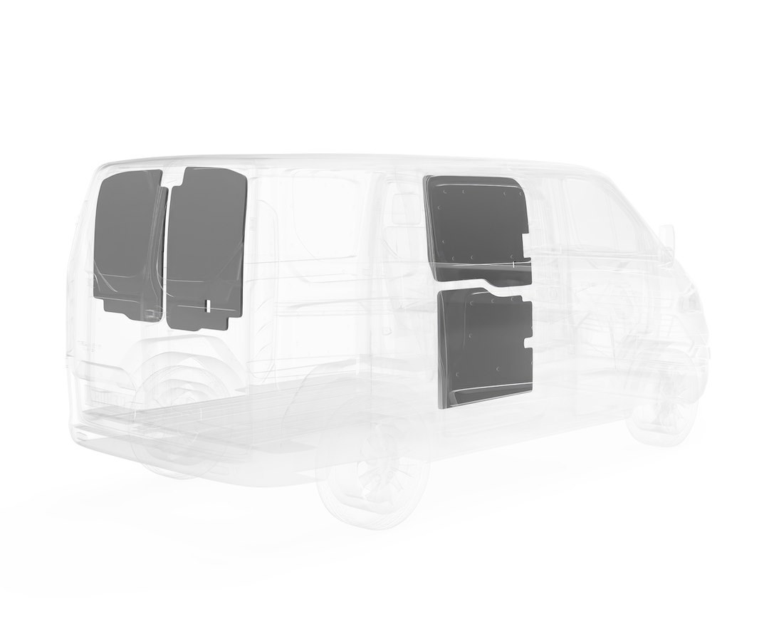 Legend Fleet Solutions Van Wall Liner, Duratherm, With Passenger Side Door and Rear Door Panels, Gray – 703-114-2613.HR