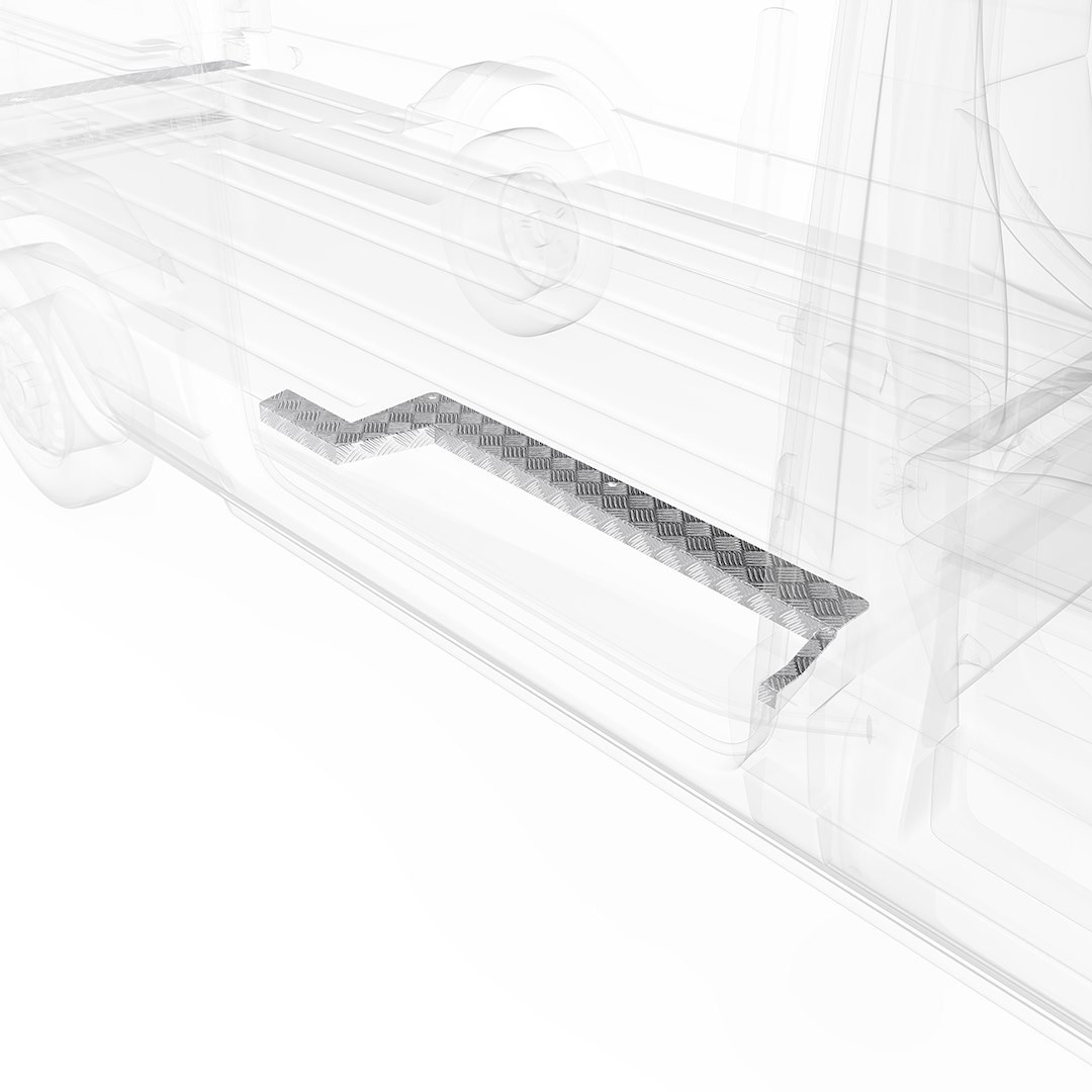 Legend Fleet Solutions Door Sill Protector, Diamond Plate, Polished, Aluminum, Dual Door Sill Set – 709-151-1010.2