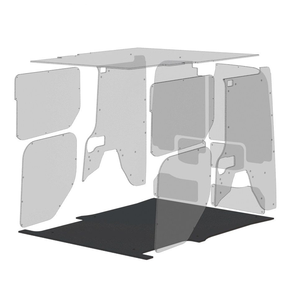 Legend Fleet Solutions Cargo Area Liner, Automat Bar, Flat Edges, Black, Rubber, Non-Skid, 1 Piece, Without Sills – 712-043-7021