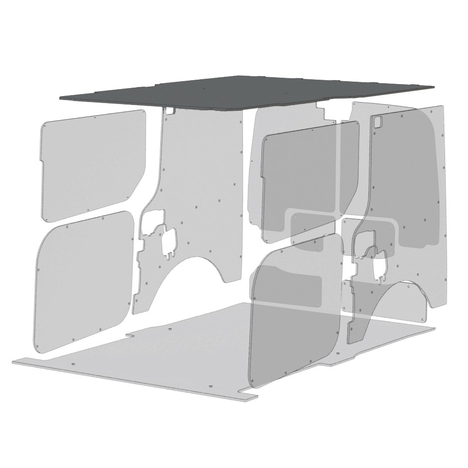 Legend Fleet Solutions Van Ceiling Liner, Duratherm, Textured Gray – 725-114-2613X