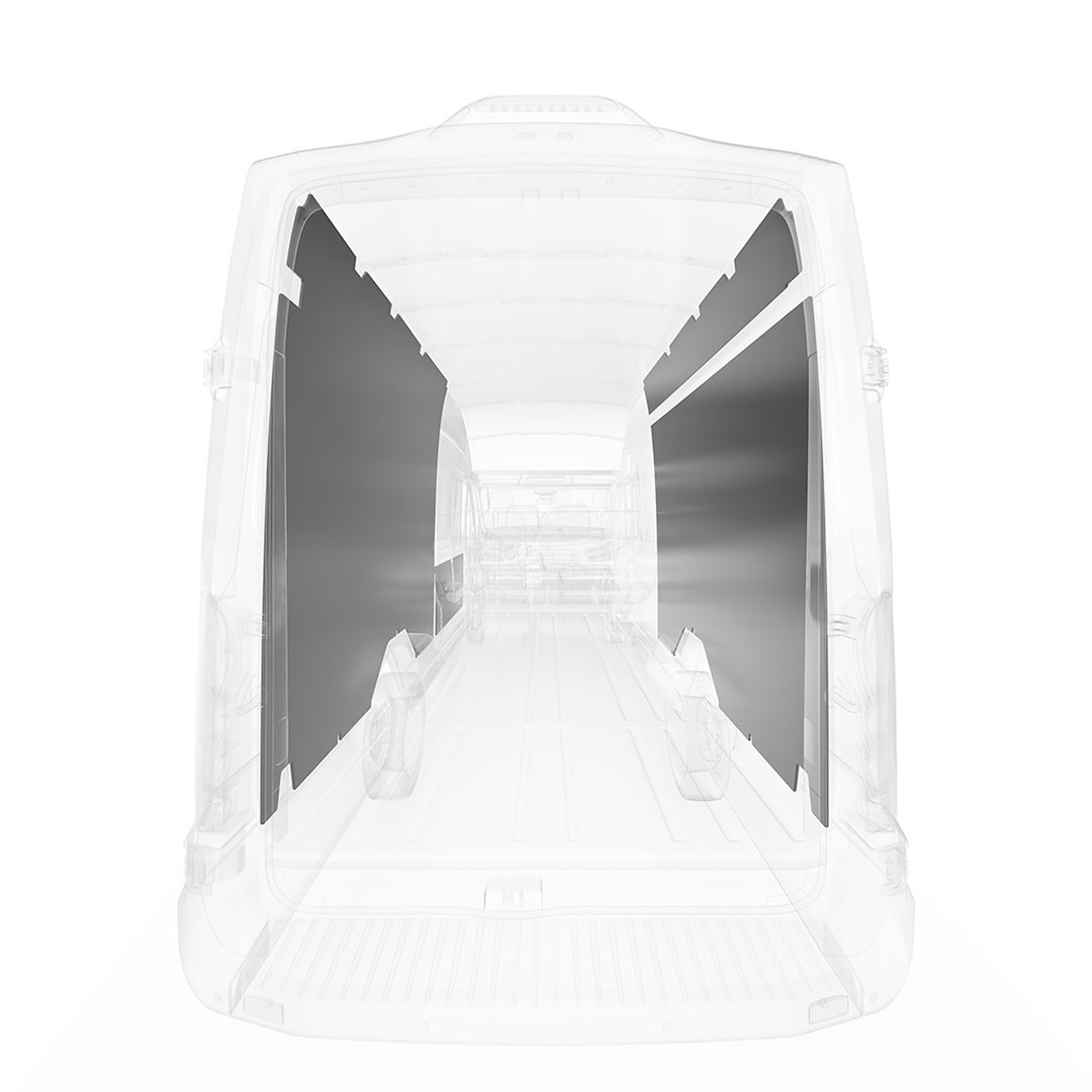 Legend Fleet Solutions Van Wall Liner, Duratherm, With Front and Rear Driver Side/ Rear Passenger Side Panels, Gray – 75C4-114-2613