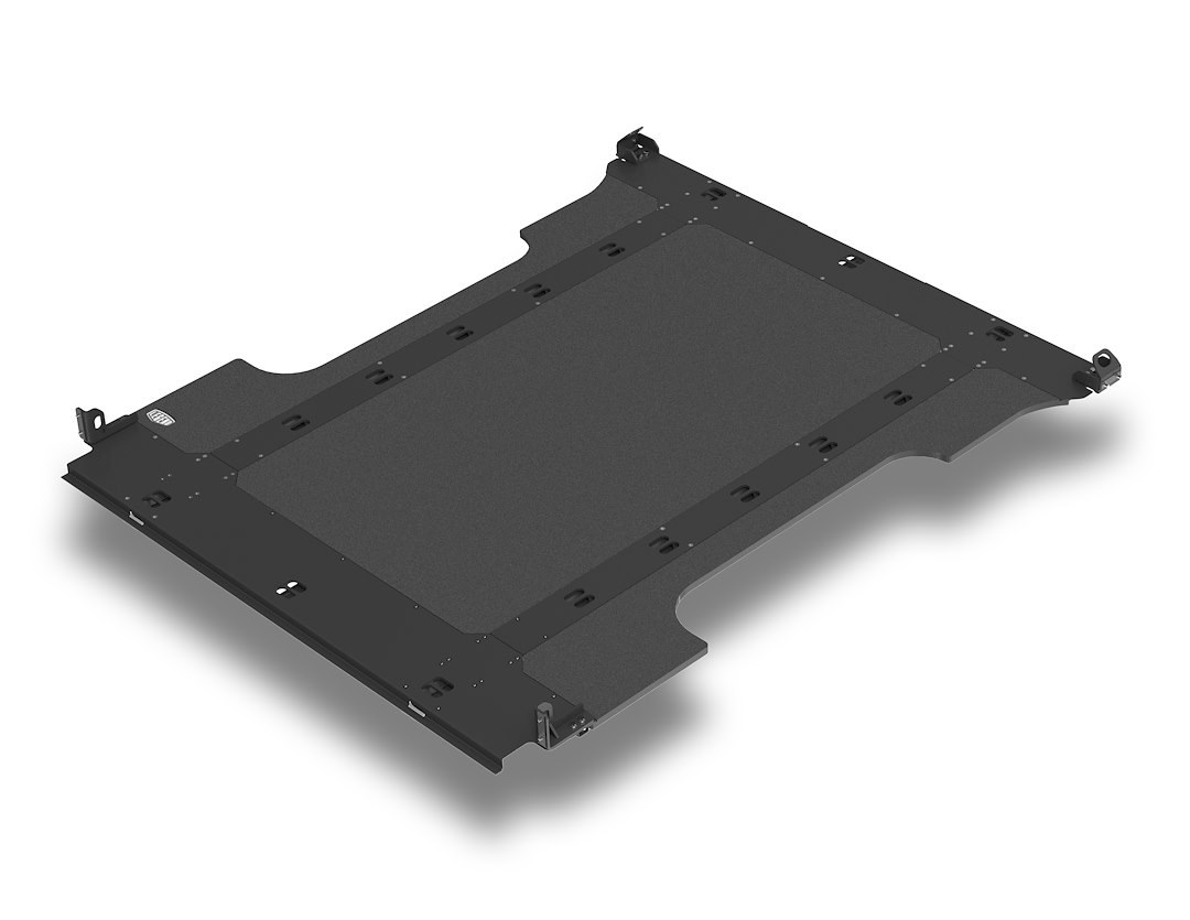 Legend Fleet Solutions Bed Liner, Bedboss™, Drop-IN, Under Bed Rail, Black Matte Textured, Steel, With Flexible Tie-Downs – FD2621-EMU1