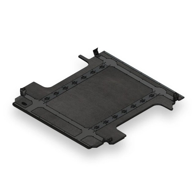 Legend Fleet Solutions Bed Liner, Bedboss™, Drop-IN, Under Bed Rail, Black Matte Textured, Steel, With Flexible Tie-Downs – GM1121-EMU1