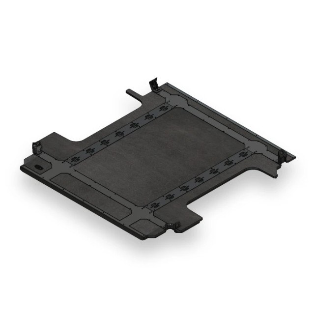 Legend Fleet Solutions Bed Liner, Bedboss™, Drop-IN, Under Bed Rail, Black Matte Textured, Steel, With Flexible Tie-Downs – GM1121-ESU1