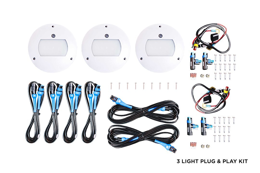Legend Fleet Solutions Interior Light, Motionbright, Motion Sensor Activated LED Ceiling Light, White, Single, With Plug and Play Wiring – LK1-121-01