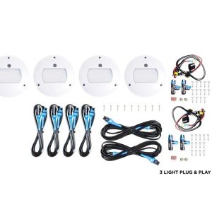 Legend Fleet Solutions Interior Light, Motionbright, Motion Sensor Activated LED Ceiling Light, White, Set of 4 – LK1-121-04