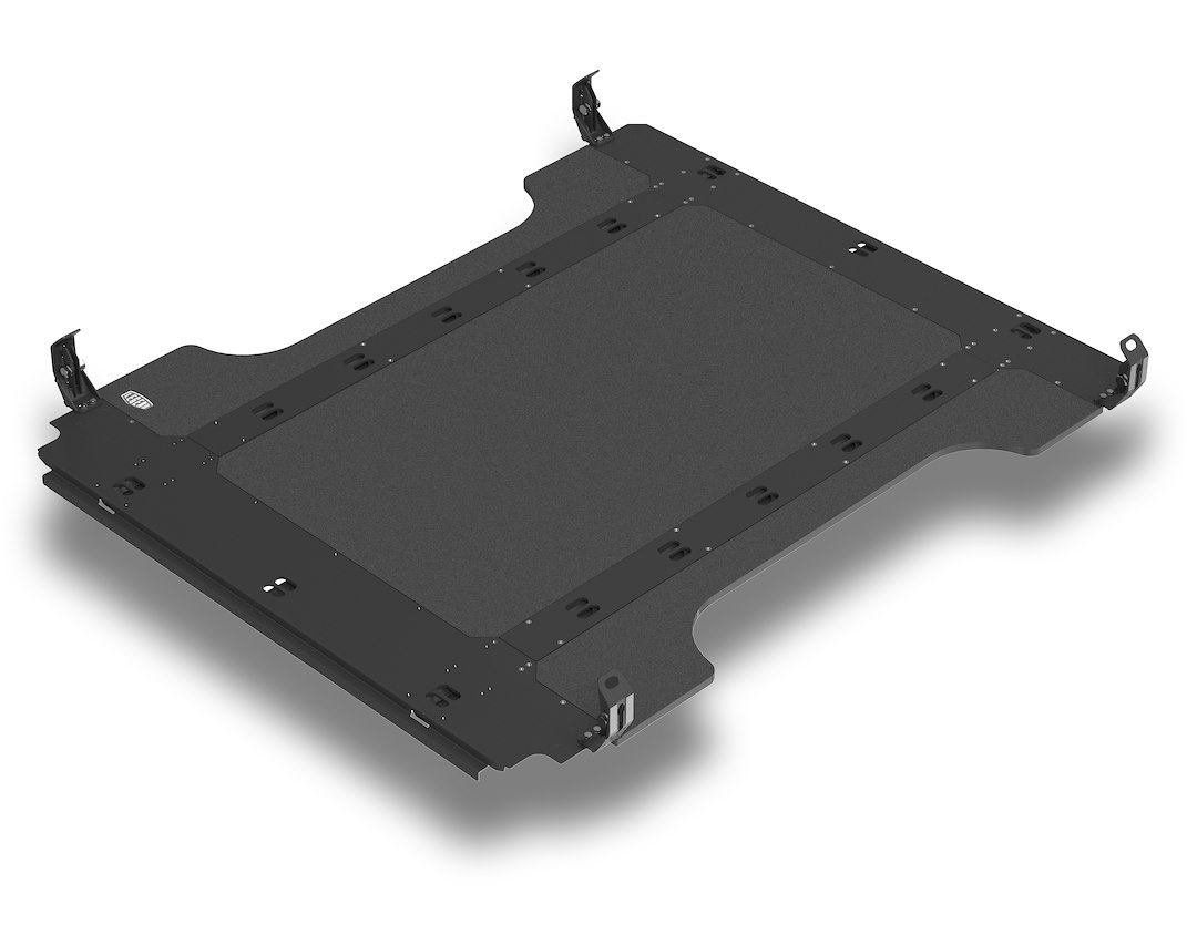 Legend Fleet Solutions Bed Liner, Bedboss™, Drop-IN, Under Bed Rail, Black Matte Textured, Steel, With Flexible Tie-Downs – RA1619-EMU1