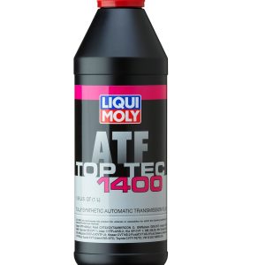 Liqui Moly Auto Trans Fluid, Top Tec ATF 1400, Dexron and Mercon, Synthetic, 1 Liter Bottle, Single – 20036