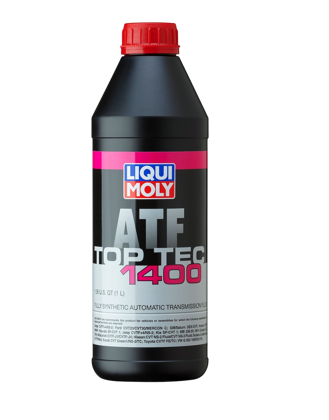Liqui Moly Auto Trans Fluid, Top Tec ATF 1400, Dexron and Mercon, Synthetic, 1 Liter Bottle, Single – 20036