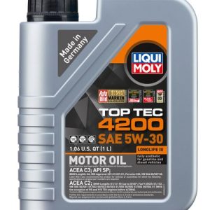 Liqui Moly Oil, Top Tec 4200, SAE 5W-30, Synthetic, 1 Liter Bottle, Single – 2004