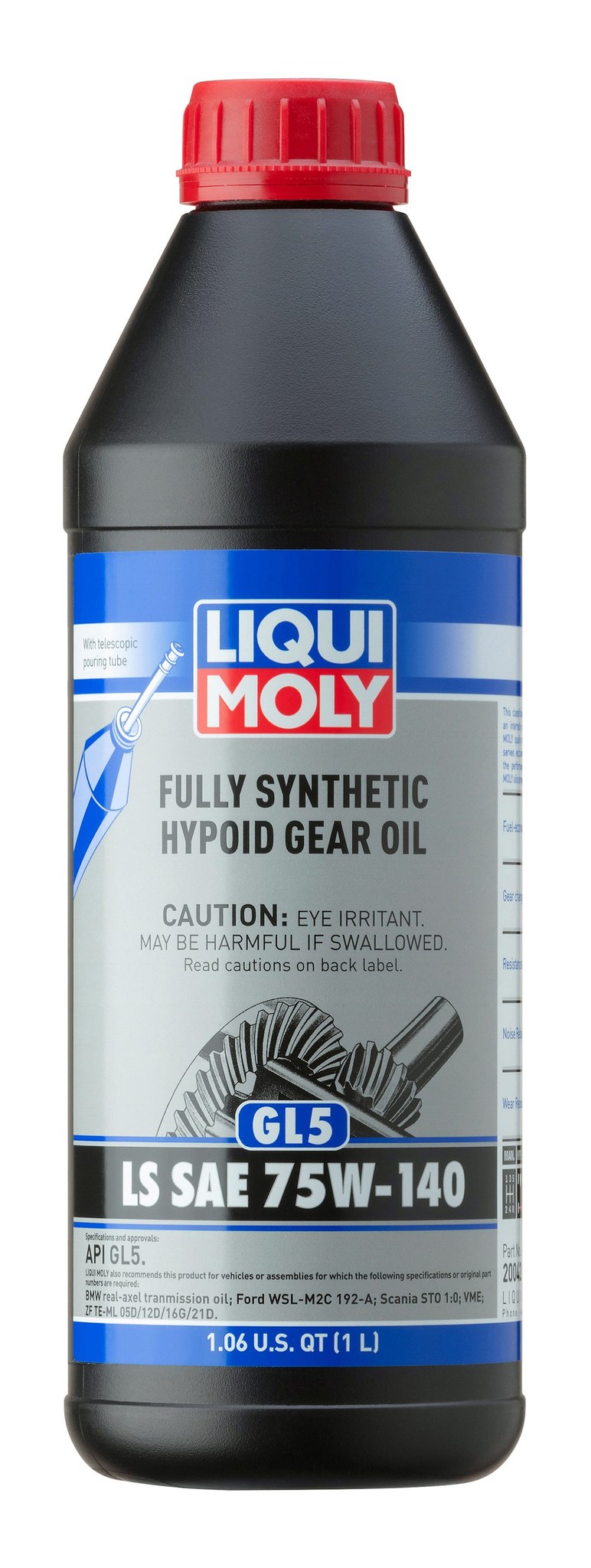 Liqui Moly Gear Oil, Hypoid, Single, 1 Liter Bottle, SAE 75W-140, Synthetic – 20042