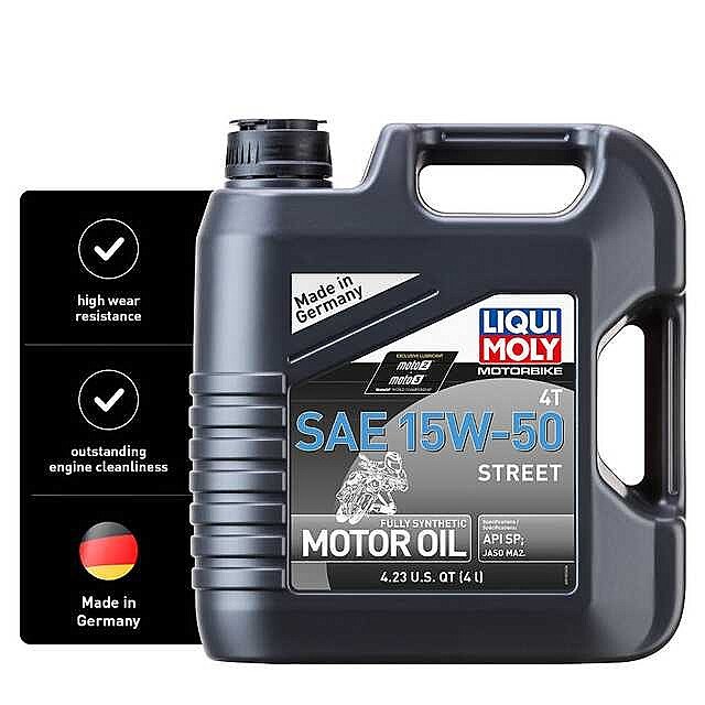 Liqui Moly Oil, SAE 15W-50, Synthetic, 4 Liter Jug, Single – 20060