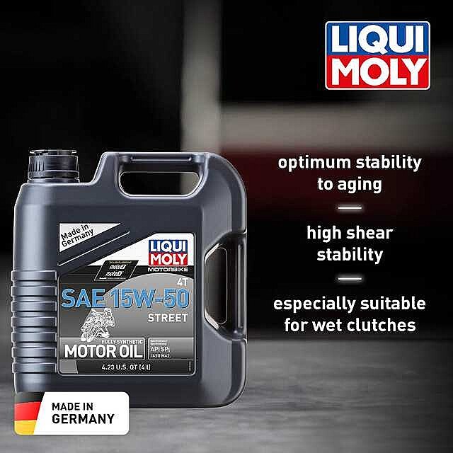 Liqui Moly Oil, SAE 15W-50, Synthetic, 4 Liter Jug, Single – 20060