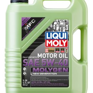 Liqui Moly Oil, Molygen, SAE 5W-40, Synthetic, 5 Liter Jug, Single – 20232