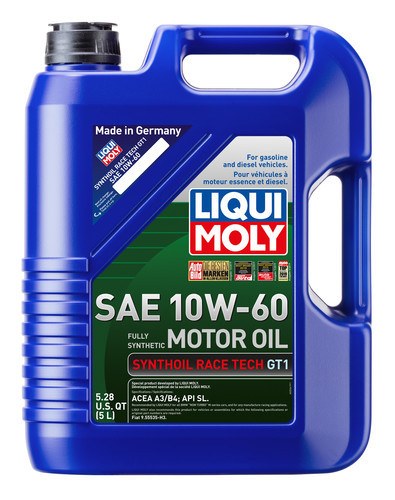 Liqui Moly Oil, Synthoil Race Tech, SAE 10W-60, Synthetic, 5 Liter Jug, Single – 2024