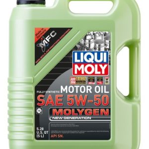 Liqui Moly Oil, Molygen, SAE 5W-50, Synthetic, 5 Liter Jug, Single – 20310