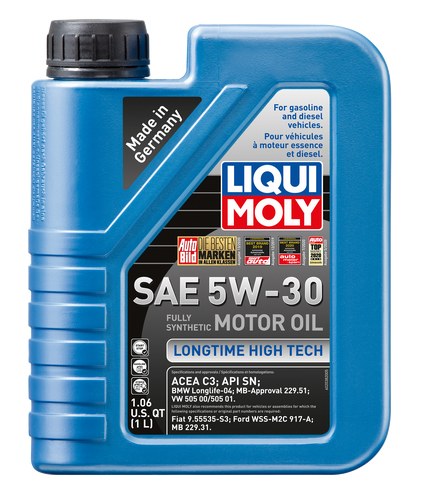 Liqui Moly Oil, Longtime High Tech, SAE 5W-30, Synthetic, 5 Liter Jug, Single – 2039