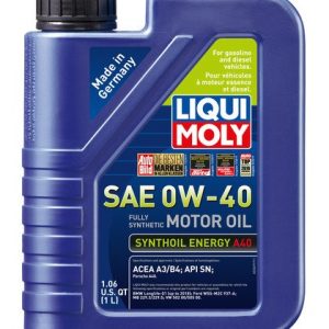 Liqui Moly Oil, Synthoil Energy, SAE 0W-40, Synthetic, 1 Liter Bottle, Single – 2049