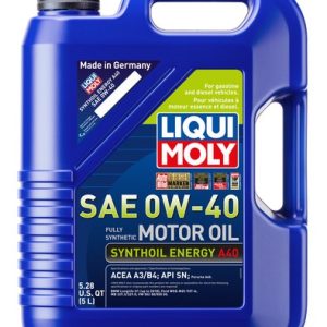 Liqui Moly Oil, Synthoil Energy, SAE 0W-40, Synthetic, 5 Liter Jug, Single – 2050