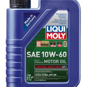 Liqui Moly Oil, Synthoil Race Tech, SAE 10W-60, Synthetic, 1 Liter Bottle, Single – 2068