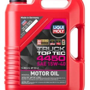 Liqui Moly Oil, Top Tec Truck 4450, SAE 15W-40, 5 Liter Jug, Single – 22038