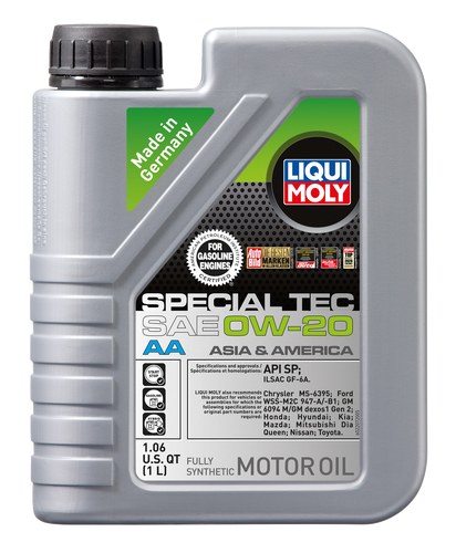 Liqui Moly Oil, Special Tec, SAE 0W-20, Synthetic, 1 Liter Bottle, Single – 2207