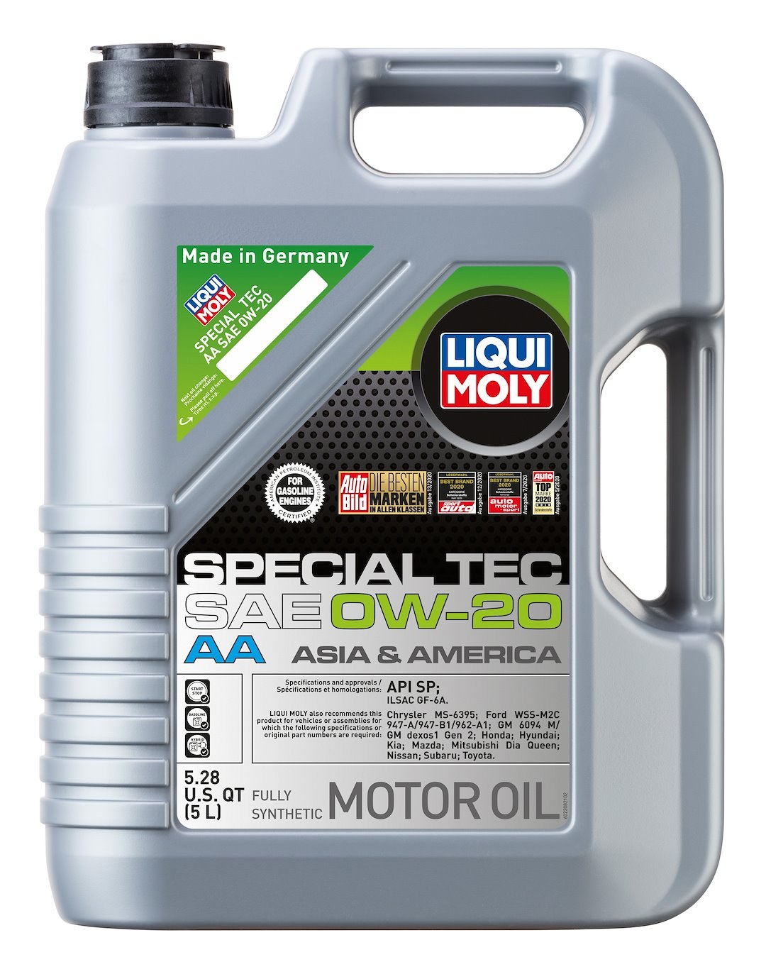 Liqui Moly Oil, Special Tec, SAE 0W-20, Synthetic, 5 Liter Jug, Single – 2208