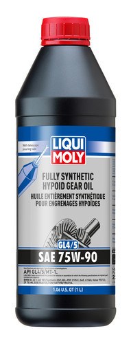 Liqui Moly Gear Oil, Hypoid, Single, 1 Liter Bottle, SAE 75W-90, Synthetic – 22090